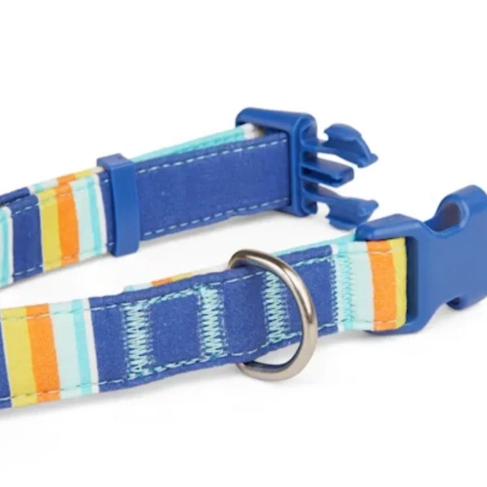 NWT Artist Striped Dog Collar L